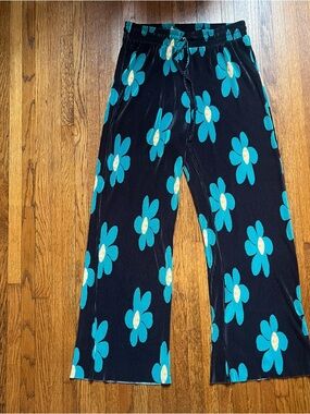Jodifl palazzo flower floral pants M Daisy  hippie festival stretch comfort